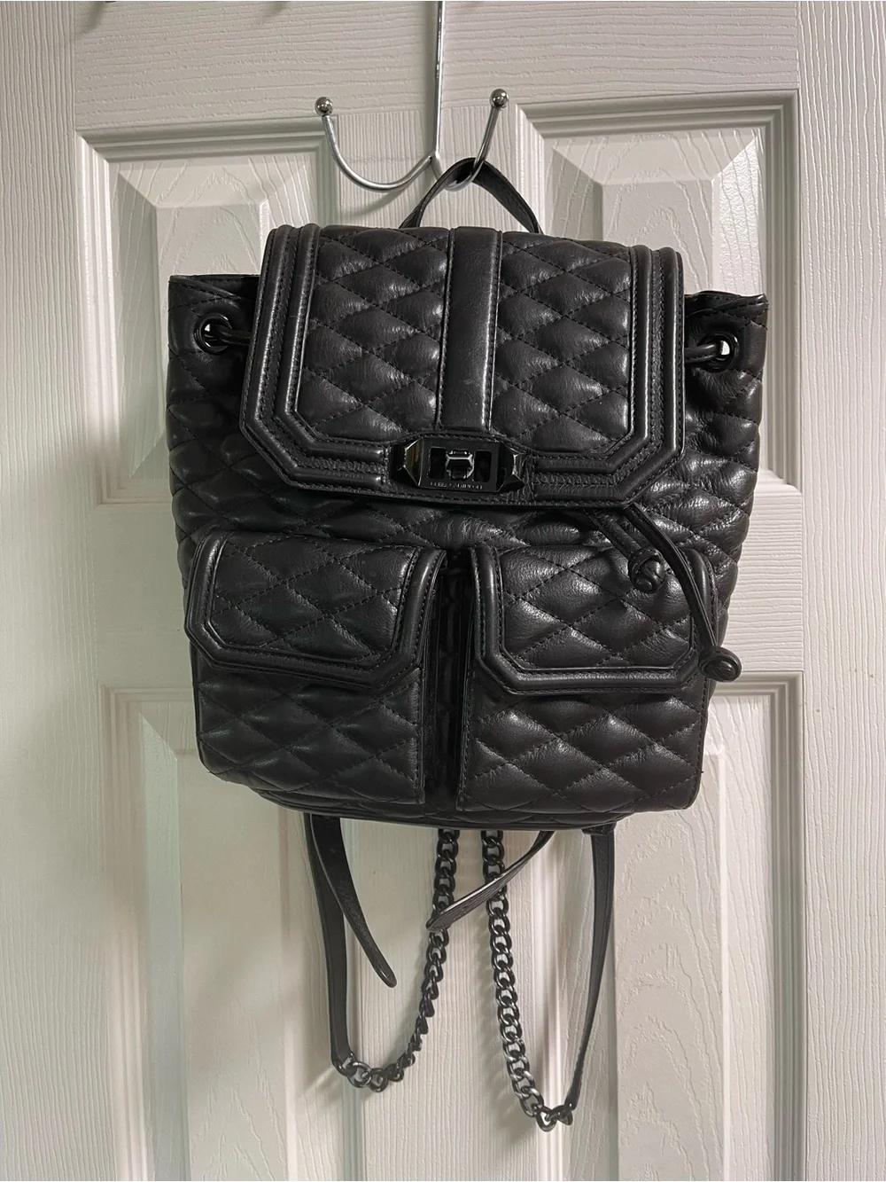 Rebecca Minkoff Leather and Chains Backpack